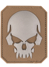 Mil-Tec PATCH 3D SKULL PVC M.KLETT dark coyot LG 16832119 - KNIFESTOCK