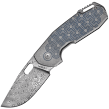 Viper ODINO DAMASCUS COLLECTION Blue Stonewashed Finish Titanium w Cicrle Pattern VA5918BSW - KNIFESTOCK