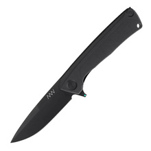 ANV Knives ANVZ100-027 Z100 Sleipner DLC Frame Lock Dural Plain Edge G10 Black - KNIFESTOCK