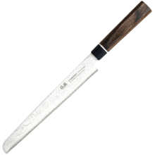 Dellinger Bread Knife Suncraft VG-10 Black Damascus 220 mm - KNIFESTOCK