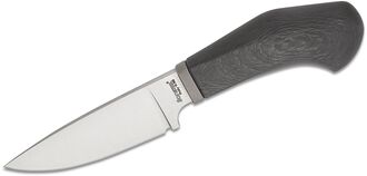Lionsteel Fixed knife m390 blade CARBON FIBER andle, Ti guard, leather sheath WL1  CF - KNIFESTOCK