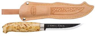 Marttiini Lynx Forged carbon steel, forged/curly birch/leather 131012 - KNIFESTOCK