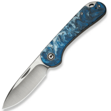 Civivi Elementum Slip Joint Blue Ocean Resin HandleSatin Finished 14C28N Blade - KNIFESTOCK
