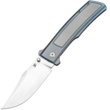 Kansept knives Bison Satin CPM S35VN Blue Anodized Titanium K1108B2 - KNIFESTOCK