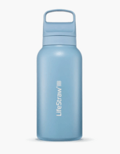 LifeStraw Go 2.0 Stainless Steel Water Filter Bottle 1L Icelandic Blue  LGV41SBLWW - KNIFESTOCK