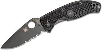 Spyderco C122PSBBK Tenacious Black FRN Black Blade - KNIFESTOCK