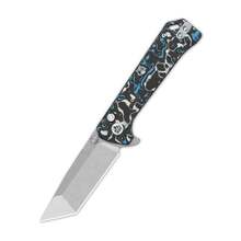QSP Knife Grebe T S35VN White Blue CF QS148-H1 - KNIFESTOCK