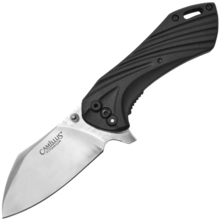 CAMILLUS CHUNK / 7.25&quot; OVERALL / CLEAVER BLADE / 420SS / BLACK GFN HANDLE CAM-19599 - KNIFESTOCK