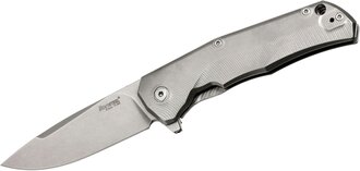 Lionsteel Folding knife M390 blade, Titanium handle BRONZE Acc. IKBS wood KIT box TRE BR - KNIFESTOCK