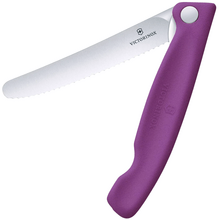 Victorinox Nôž na ovocie a  zeleninu, 11cm, skladací,  zubkovaný, fialový 6.7835.FC1 - KNIFESTOCK