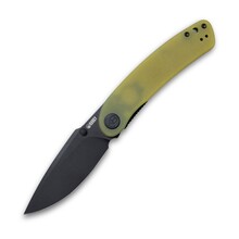 KUBEY Momentum Sherif Manganas Design Liner Lock Folding Knife Translucent Yellow G10 Handle KU344F - KNIFESTOCK