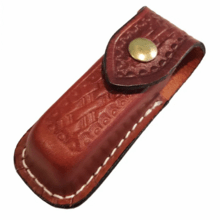 EKA 3&quot; Leather Sheath Brown EKA-2002 - KNIFESTOCK
