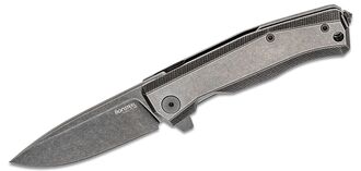 Lionsteel Folding knife M390 blade, Titanium handle, FULL OLD BLACK MT01B BW - KNIFESTOCK