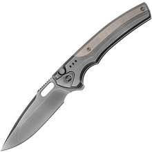 We Knife ExcitonPolished Gray Titanium Handle With Polished Bead Blasted Titanium - KNIFESTOCK