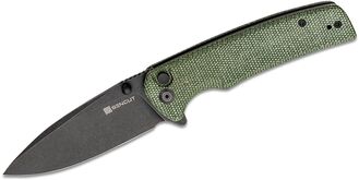SENCUT Sachse Green Micarta/Black Stonewashed 9Cr18MoV S21007-2 - KNIFESTOCK