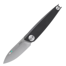 ANV Knives Z050 Stonewash/Plain edge, Dural Black/Slipjoint - KNIFESTOCK