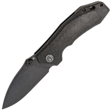 Petrified Fish PFP04 Havrog Black Stonewash K110 Black Micarta PFP04DMDW - KNIFESTOCK