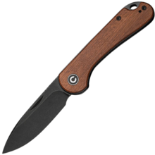 Civivi Elementum Slip Joint Guibourtia Wood HandleBlack Stonewashed 14C28N Blade - KNIFESTOCK
