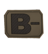 Mil-Tec PATCH 3D BLOOD B NEGATIV oliva 16831401 - KNIFESTOCK