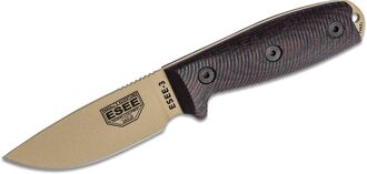 ESEE Model 3 Desert Tan, 3D Red/Black G10 3PMDT-004 - KNIFESTOCK