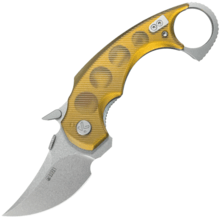 Kubey Jaw Pikal Karambit Folding Knife Ultem Handle 2.52&quot; Beadblast 14C28N Blade KU440C - KNIFESTOCK