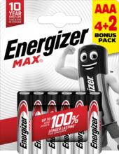 E303328200 Energizer Max E92 BP 6 4+2 free - KNIFESTOCK