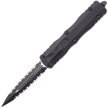 Microtech DIRAC DELTA D/E BLACK DOUBLE FULL SERRATE TACTICAL 227-D3T - KNIFESTOCK