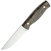 Brisa Trooper 115-Stabilized Curly Birch 80CrV2 Scandi Sheath Bushcraft 115 BRS-301-23320-1563 - KNIFESTOCK