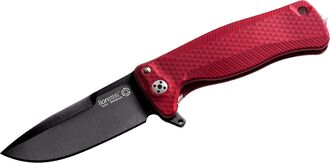 Lionsteel SR Flipper RED Aluminum knife, RotoBlock, Chemical Black blade Sleipner SR22A RB - KNIFESTOCK