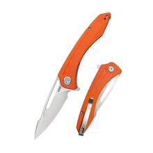 Kubey Merced Folding Knife Orange G10 Handle KU345B - KNIFESTOCK