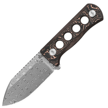 QSP Knife Canary Laminated Damascus, Copper Foil CF QS141-F - KNIFESTOCK