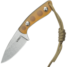 Kubey Bloom Fixed Blade Knife Ultem w/ Diagonal Milling Handle 2.60&quot; Beadblast 14C28N Blade KU411C - KNIFESTOCK