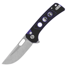 QSP Knife Unicorn 14C28N, stonewashed Black/Purple G10 QS156-B1 - KNIFESTOCK