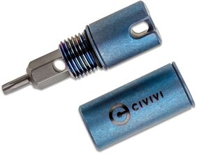 CIVIVI Key Bit T6/T8 Torx Keychain Screwdriver, Blue Titanium C20048-3 - KNIFESTOCK