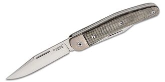 Lionsteel M390 Clip blade, screw driver blade, Green Canvas Handle, Ti Bolster &amp; liners JK2 CVG - KNIFESTOCK