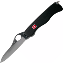 Victorinox SENTINEL, clip, One Hand, non wavy, black 0.8416.M3 - KNIFESTOCK