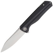 Petrified Fish PF818 Forward Satin D2 Black G10 PF818DS - KNIFESTOCK