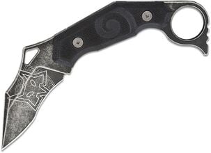 FOX knives WIHONGI TACTICAL, MOA N690CO BLACK IDRO.STONEWASHED BLADE,G10 BLACK FX-651 - KNIFESTOCK