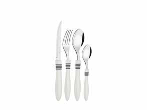 Tramontina Cor &amp; Cor 24-Piece Cutlery Set in Gift Box, Grey-White 23499/563 - KNIFESTOCK