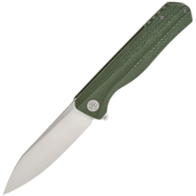 Petrified Fish PF818 Forward Satin D2 Green Micarta PF818GRMS - KNIFESTOCK