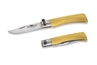 OLD BEAR® STAINLESS STEEL, YELLOW COLORED LAMINATED HANDLE L 9307/21_MGK - KNIFESTOCK