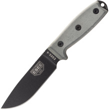 ESEE Knives Model 4 black blade, grey handle 4P-KO survival knife without sheath - KNIFESTOCK