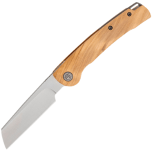 Petrified Fish PFE04 Scholar Satin 154CM Olive wood PFE04WO - KNIFESTOCK