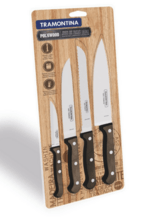 Tramontina Polywood 4-Piece Kitchen Knives Set, Wood handle 21199/981 - KNIFESTOCK