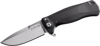 Lionsteel SR FLIPPER BLACK Aluminum knife, RotoBlock, satin finish blade Sleipner SR22A BS - KNIFESTOCK