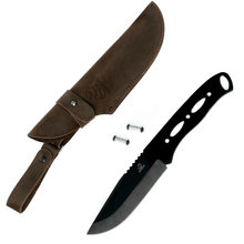 Cuțit Bushcraft Beavercraft din Oțel Carbon cu Lamă Albastră și Teacă din Piele set BSH-kit 4 - KNIFESTOCK