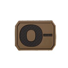 Mil-Tec PATCH 3D SANG 0 NÉGATIF dark coyote 16831819 - KNIFESTOCK