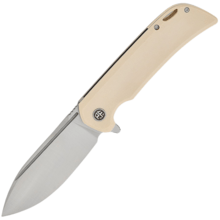Petrified Fish PFB05 Tunny Satin 14C28N White G10 PFB05WS - KNIFESTOCK