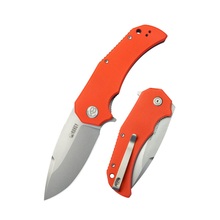 Kubey Mikkel Willumsen Design Bravo one Folding Knife Orange G10 Handle KU319B - KNIFESTOCK