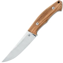 Fox-Knives FOX FENIX FIXED KNIFE STAINLESS STEEL NIOLOX SATIN BLADE, OLIVE WOOD HANDLE FX-649 OL - KNIFESTOCK